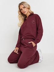 PixieGirl Petite Red Red Athleisure Zip Up Sweater - Image 1 of 4