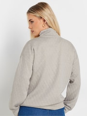 PixieGirl Petite Grey Quilted Zip Through Jacket - Image 3 of 5
