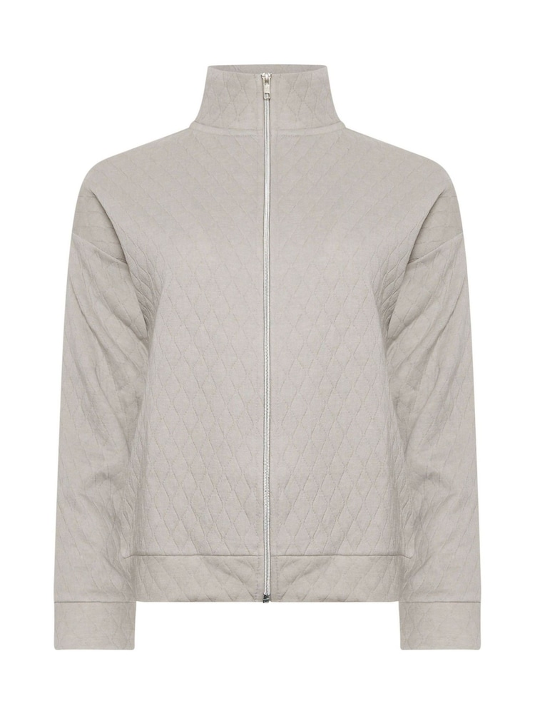 PixieGirl Petite Grey Quilted Zip Through Jacket - Image 5 of 5