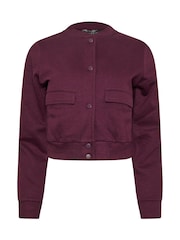 PixieGirl Petite Red Sweat Bomber Jacket - Image 5 of 5