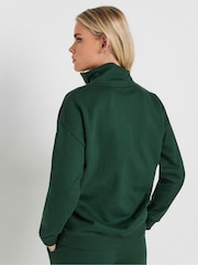 PixieGirl Petite Green Red Athleisure Zip Up Sweater - Image 2 of 5