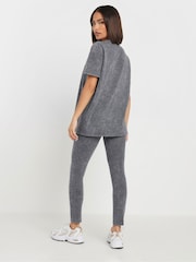 PixieGirl Petite Grey Acid Wash T-Shirt With Leggings - Image 3 of 4