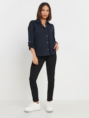 PixieGirl Petite Blue 100% Cotton Turn Back Cuff Shirt - Image 2 of 5
