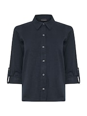 PixieGirl Petite Blue 100% Cotton Turn Back Cuff Shirt - Image 5 of 5
