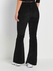 PixieGirl Petite Black Corduroy Kick Flare Trousers - Image 3 of 4
