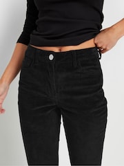 PixieGirl Petite Black Corduroy Kick Flare Trousers - Image 4 of 4