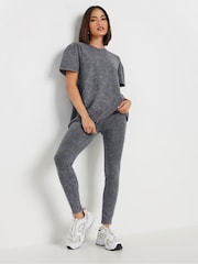 PixieGirl Petite Grey Acid Wash Leggings - Image 1 of 5