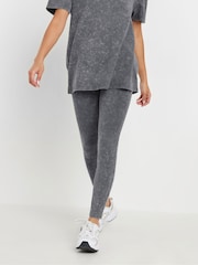 PixieGirl Petite Grey Acid Wash Leggings - Image 2 of 5