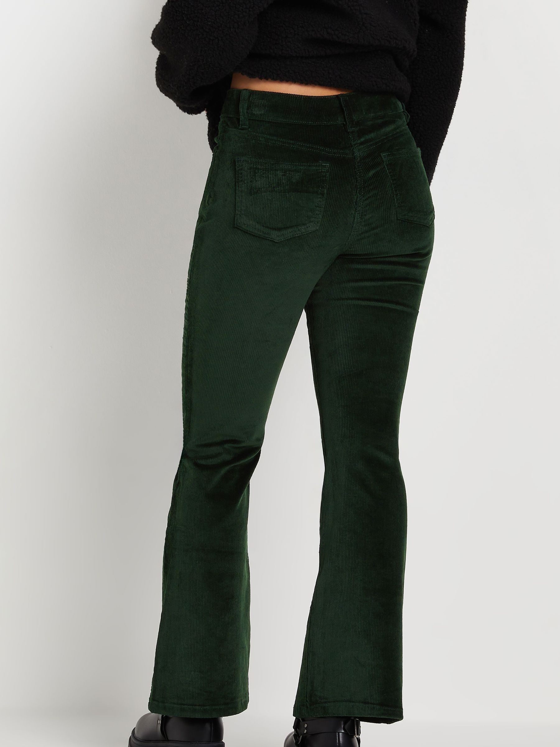 Buy PixieGirl Petite Green Corduroy Kick Flare Trousers from Next  Netherlands
