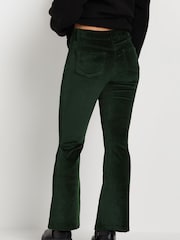 PixieGirl Petite Green Corduroy Kick Flare Trousers - Image 3 of 5