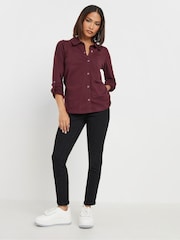 PixieGirl Petite Red 100% Cotton Turn Back Cuff Shirt - Image 2 of 5