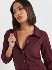 PixieGirl Petite Red 100% Cotton Turn Back Cuff Shirt - Image 4 of 5