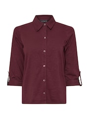 PixieGirl Petite Red 100% Cotton Turn Back Cuff Shirt - Image 5 of 5