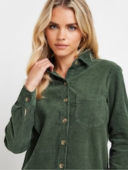 PixieGirl Petite Green 100% Cotton Corduroy Shirt - Image 4 of 5