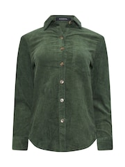 PixieGirl Petite Green 100% Cotton Corduroy Shirt - Image 5 of 5