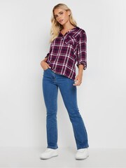 PixieGirl Petite Red Boyfriend Check Shirt - Image 2 of 5