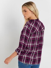 PixieGirl Petite Red Boyfriend Check Shirt - Image 3 of 5