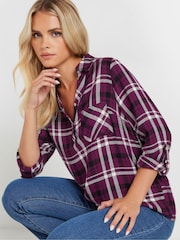 PixieGirl Petite Red Boyfriend Check Shirt - Image 4 of 5