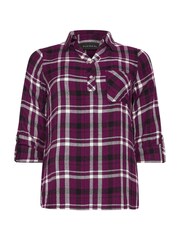 PixieGirl Petite Red Boyfriend Check Shirt - Image 5 of 5