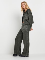 PixieGirl Petite Grey Acid Wash 100% Cotton Joggers - Image 2 of 5