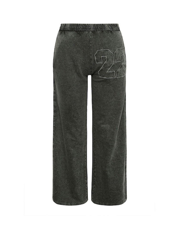 PixieGirl Petite Grey Acid Wash 100% Cotton Joggers - Image 5 of 5