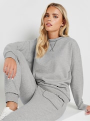 PixieGirl Petite Grey Contrast Stitch Sweatshirt - Image 1 of 5