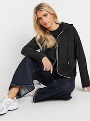 PixieGirl Petite Black Black Casual Sport Zip Up Hoodie - Image 3 of 6