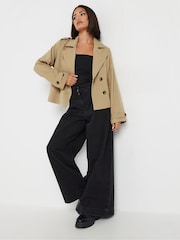 PixieGirl Petite Natural Cropped Trench Coat - Image 4 of 6