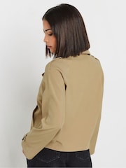 PixieGirl Petite Natural Cropped Trench Coat - Image 5 of 6