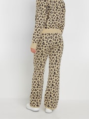 PixieGirl Petite Natural Leopard Print Wide Leg Trousers - Image 3 of 4
