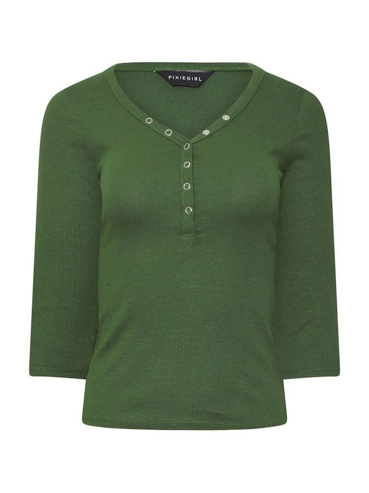 حزمة من 2 رداء علوي Henley وكُم طويل من PixieGirl Petite - Image 7 of 8