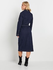 PixieGirl Petite Blue Patch Pocket Zip Denim Dress - Image 3 of 5