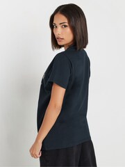 PixieGirl Petite Blue 100% Cotton Wyoming Short Sleeve T-Shirt - Image 3 of 5
