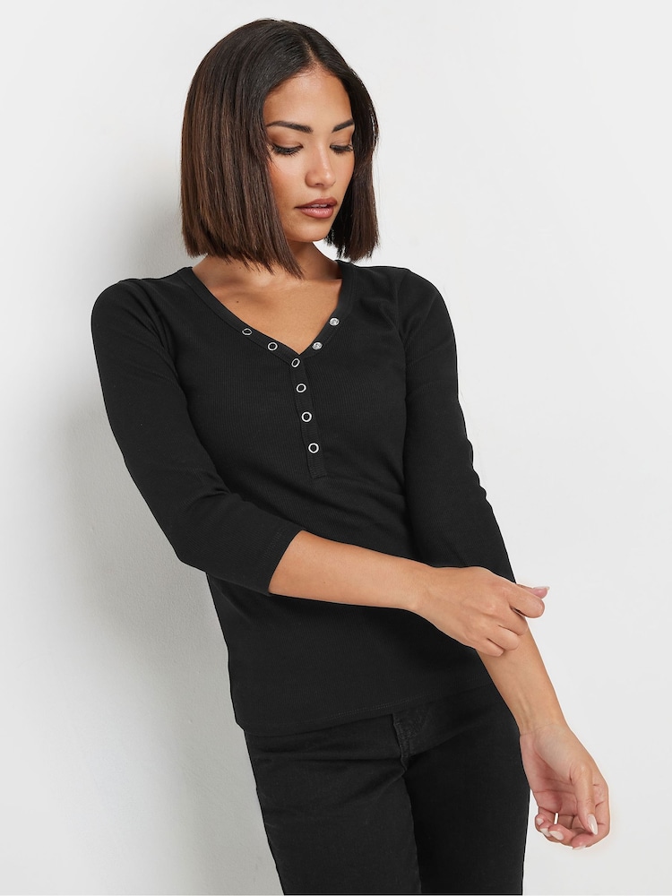 PixieGirl Petite Long Sleeve Henley Top - صورة 1 من 5