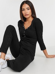 PixieGirl Petite Long Sleeve Henley Top - صورة 4 من 5