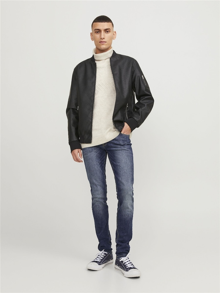 JACK & JONES Blue Liam Skinny Fit Jeans - Image 1 of 5