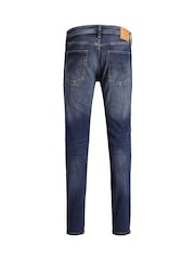 JACK & JONES Blue Liam Skinny Fit Jeans - Image 7 of 8