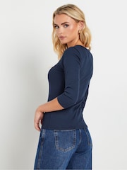 PixieGirl Petite Blue Long Sleeve Henley Tops 2 Pack - Image 3 of 8