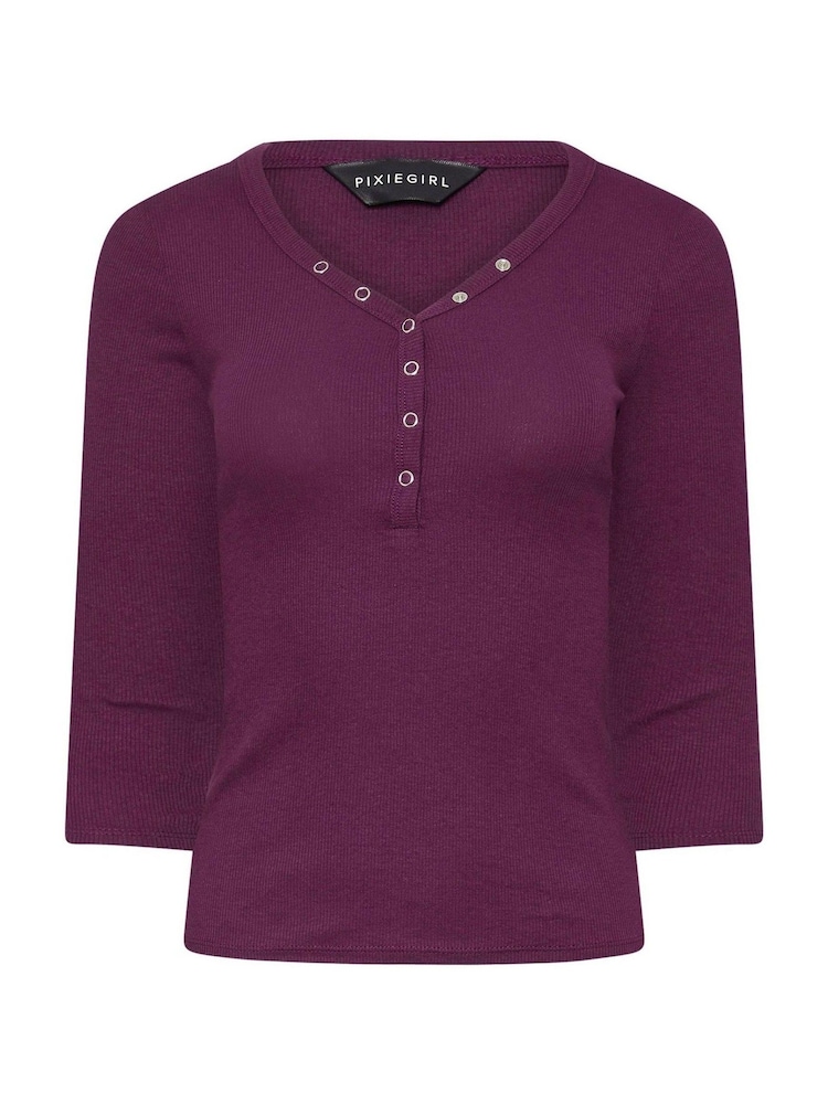 حزمة من 2 رداء علوي Henley وكُم طويل من PixieGirl Petite - Image 7 of 8