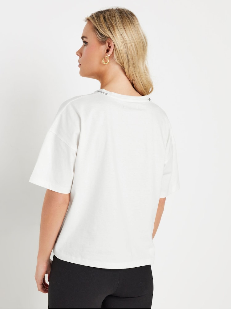 PixieGirl Petite White Sporty 100% Cotton T-Shirt - Image 2 of 6