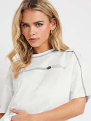 PixieGirl Petite White Sporty 100% Cotton T-Shirt - Image 5 of 6