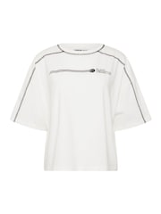 PixieGirl Petite White Sporty 100% Cotton T-Shirt - Image 6 of 6
