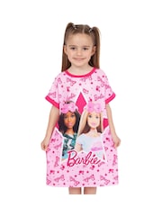 Character Pink Barbie Short Sleeve Nightdress - Image 6 of 8