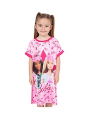 Character Pink Barbie Short Sleeve Nightdress - Image 7 of 8