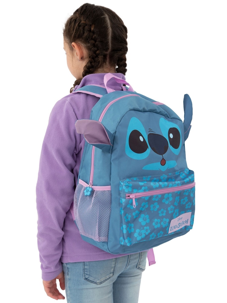 Character Blue Disney Lilo And Stitch Backpack With 3D Ears - Image 10 of 10