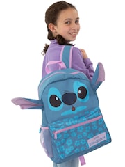 Character Blue Disney Lilo And Stitch Backpack With 3D Ears - Image 7 of 10