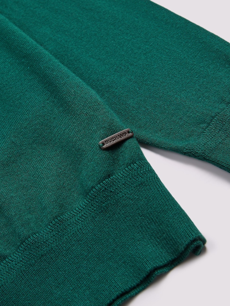 Duchamp Green Duchamp Long Sleeve Knit Polo Shirt - Image 4 of 5