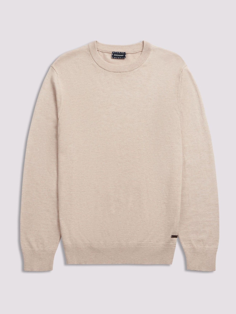 Duchamp Light Grey Crew Neck Knit Jumpers - Image 1 of 5