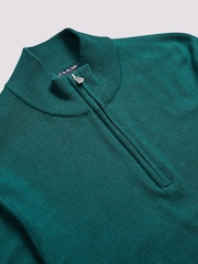 Duchamp Green Duchamp Quarter Zip Funnel Neck Black Jumper - Image 3 of 5