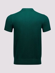 Verde - Duchamp Short Sleeve Knit Black Polo Shirt - Imagen 2 de 3
